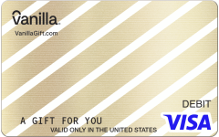 Vanilla Visa Gold Diagonal Gift Card